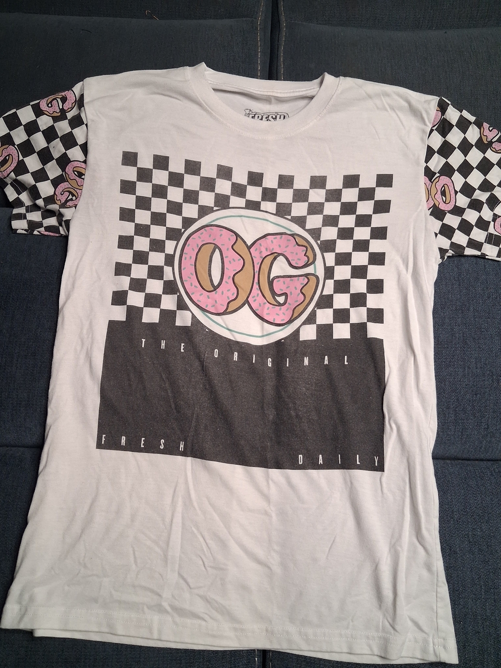 OG Donut Graphic Tee - White with Pink Accent - Kids